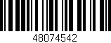 Código de barras (EAN, GTIN, SKU, ISBN): '48074542'