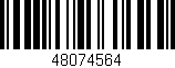 Código de barras (EAN, GTIN, SKU, ISBN): '48074564'