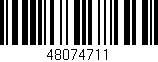 Código de barras (EAN, GTIN, SKU, ISBN): '48074711'