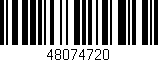 Código de barras (EAN, GTIN, SKU, ISBN): '48074720'