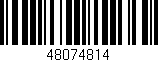 Código de barras (EAN, GTIN, SKU, ISBN): '48074814'