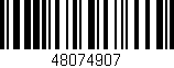 Código de barras (EAN, GTIN, SKU, ISBN): '48074907'