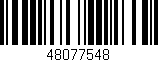 Código de barras (EAN, GTIN, SKU, ISBN): '48077548'