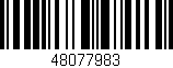 Código de barras (EAN, GTIN, SKU, ISBN): '48077983'