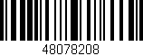 Código de barras (EAN, GTIN, SKU, ISBN): '48078208'