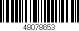 Código de barras (EAN, GTIN, SKU, ISBN): '48078653'