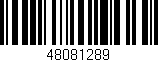 Código de barras (EAN, GTIN, SKU, ISBN): '48081289'