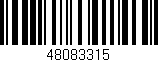 Código de barras (EAN, GTIN, SKU, ISBN): '48083315'