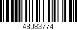 Código de barras (EAN, GTIN, SKU, ISBN): '48083774'