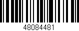 Código de barras (EAN, GTIN, SKU, ISBN): '48084481'