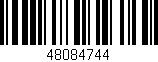 Código de barras (EAN, GTIN, SKU, ISBN): '48084744'