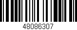 Código de barras (EAN, GTIN, SKU, ISBN): '48086307'