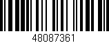 Código de barras (EAN, GTIN, SKU, ISBN): '48087361'