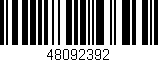 Código de barras (EAN, GTIN, SKU, ISBN): '48092392'