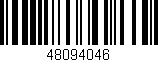 Código de barras (EAN, GTIN, SKU, ISBN): '48094046'