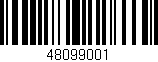 Código de barras (EAN, GTIN, SKU, ISBN): '48099001'