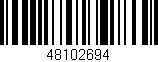Código de barras (EAN, GTIN, SKU, ISBN): '48102694'