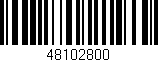 Código de barras (EAN, GTIN, SKU, ISBN): '48102800'