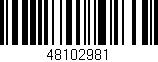 Código de barras (EAN, GTIN, SKU, ISBN): '48102981'