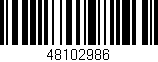 Código de barras (EAN, GTIN, SKU, ISBN): '48102986'