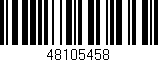 Código de barras (EAN, GTIN, SKU, ISBN): '48105458'