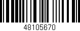 Código de barras (EAN, GTIN, SKU, ISBN): '48105670'