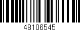 Código de barras (EAN, GTIN, SKU, ISBN): '48106545'