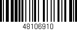 Código de barras (EAN, GTIN, SKU, ISBN): '48106910'