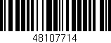 Código de barras (EAN, GTIN, SKU, ISBN): '48107714'