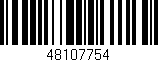 Código de barras (EAN, GTIN, SKU, ISBN): '48107754'