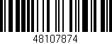 Código de barras (EAN, GTIN, SKU, ISBN): '48107874'