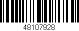 Código de barras (EAN, GTIN, SKU, ISBN): '48107928'