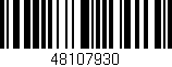 Código de barras (EAN, GTIN, SKU, ISBN): '48107930'