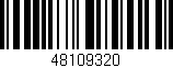 Código de barras (EAN, GTIN, SKU, ISBN): '48109320'