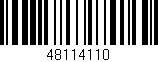 Código de barras (EAN, GTIN, SKU, ISBN): '48114110'