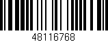 Código de barras (EAN, GTIN, SKU, ISBN): '48116768'