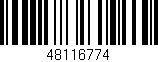 Código de barras (EAN, GTIN, SKU, ISBN): '48116774'