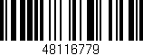 Código de barras (EAN, GTIN, SKU, ISBN): '48116779'
