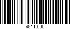 Código de barras (EAN, GTIN, SKU, ISBN): '48119.00'