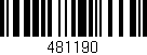 Código de barras (EAN, GTIN, SKU, ISBN): '481190'