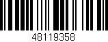 Código de barras (EAN, GTIN, SKU, ISBN): '48119358'