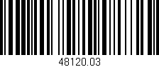 Código de barras (EAN, GTIN, SKU, ISBN): '48120.03'