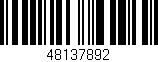 Código de barras (EAN, GTIN, SKU, ISBN): '48137892'