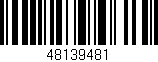 Código de barras (EAN, GTIN, SKU, ISBN): '48139481'