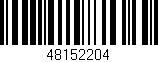 Código de barras (EAN, GTIN, SKU, ISBN): '48152204'