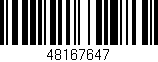 Código de barras (EAN, GTIN, SKU, ISBN): '48167647'