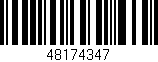 Código de barras (EAN, GTIN, SKU, ISBN): '48174347'