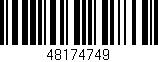 Código de barras (EAN, GTIN, SKU, ISBN): '48174749'
