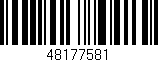 Código de barras (EAN, GTIN, SKU, ISBN): '48177581'