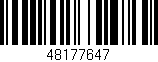 Código de barras (EAN, GTIN, SKU, ISBN): '48177647'